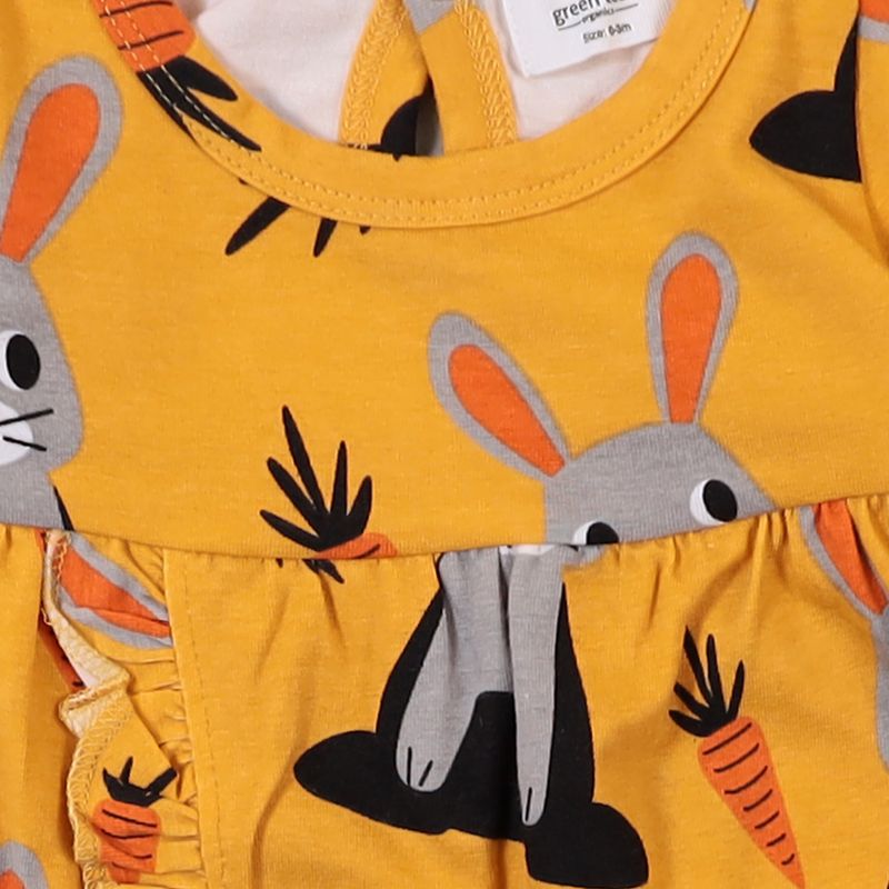 RABBIT PRINT  WRAP OPEN DRESS