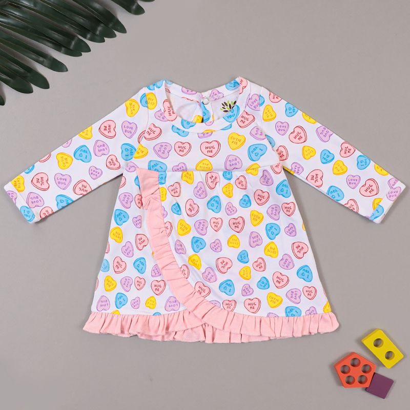 CANDY HEART WRAP OPEN DRESS