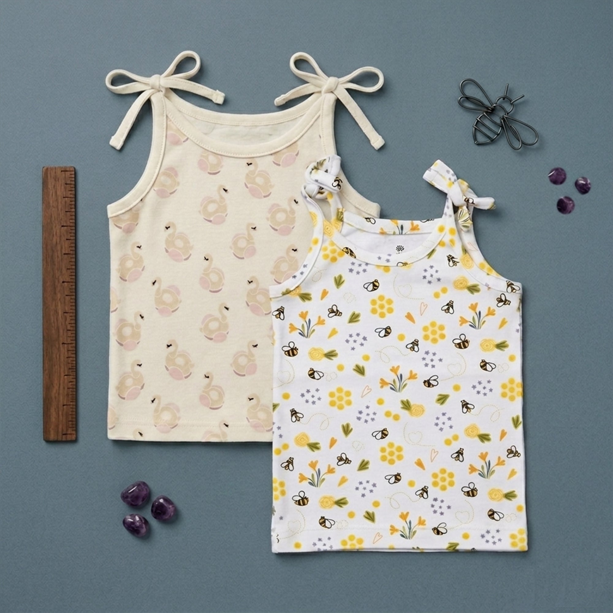 Knotted Jablas - Yellow Bee/Duck Print
