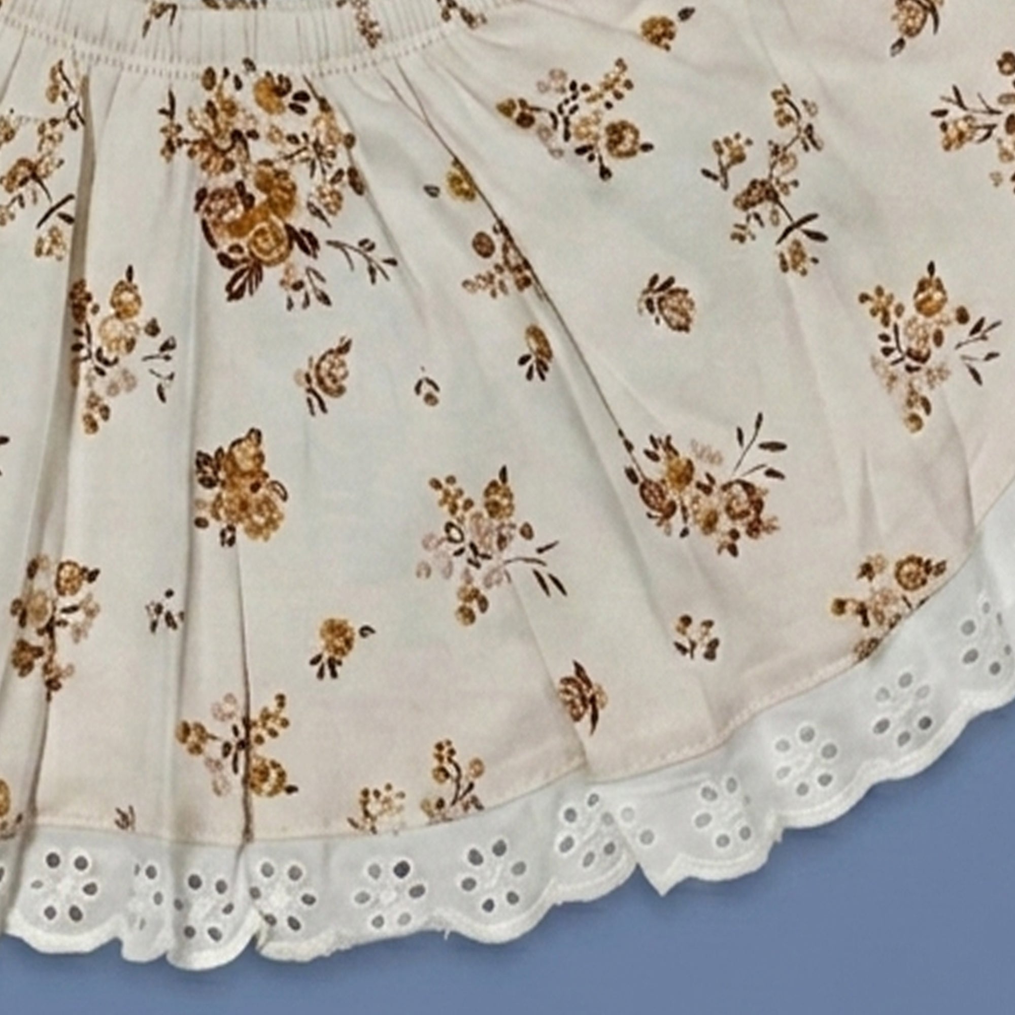 Skirt Bloomer - Sunprint /Mittens / Brown flower