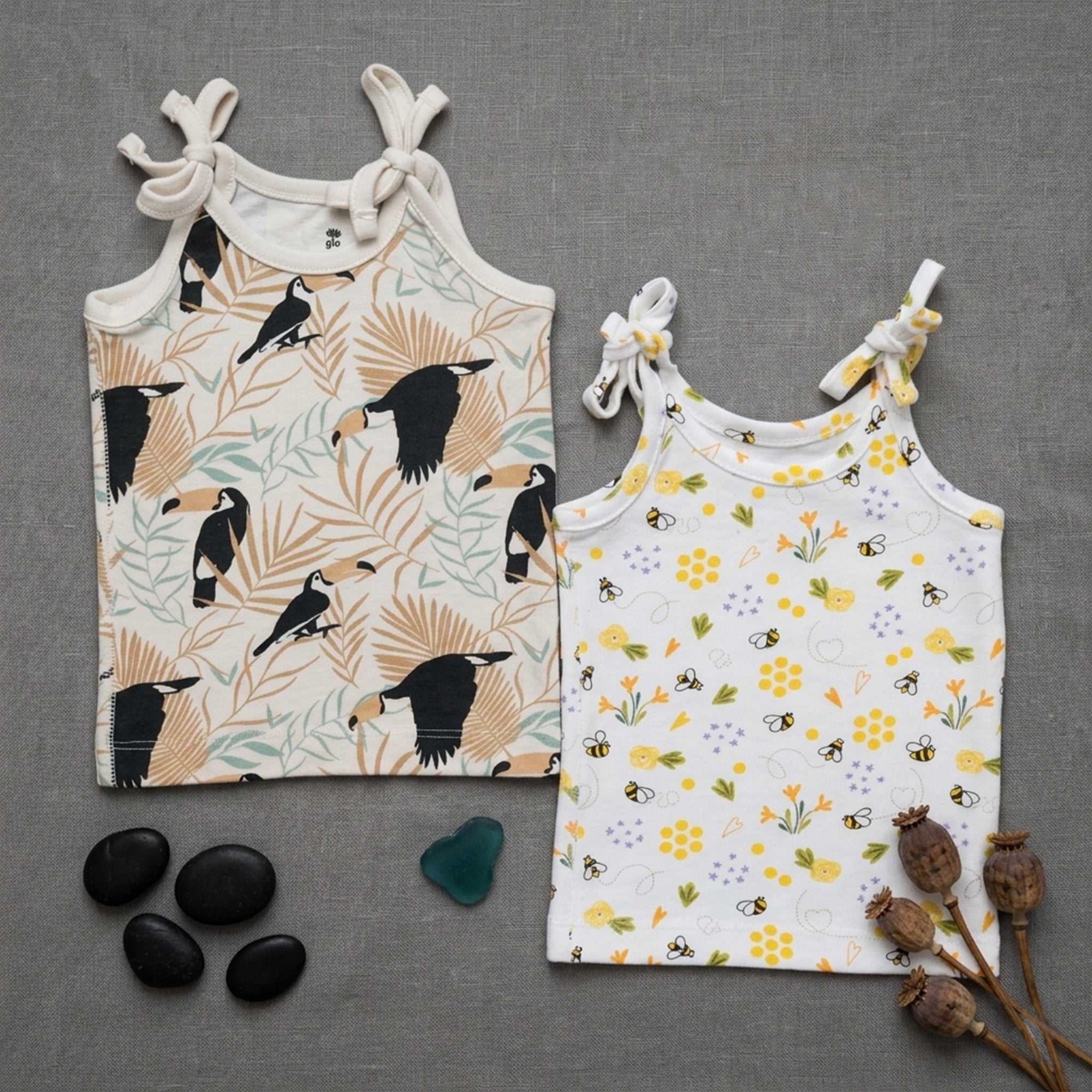 Knotted Jablas - Yellow Bee/ Crew Print
