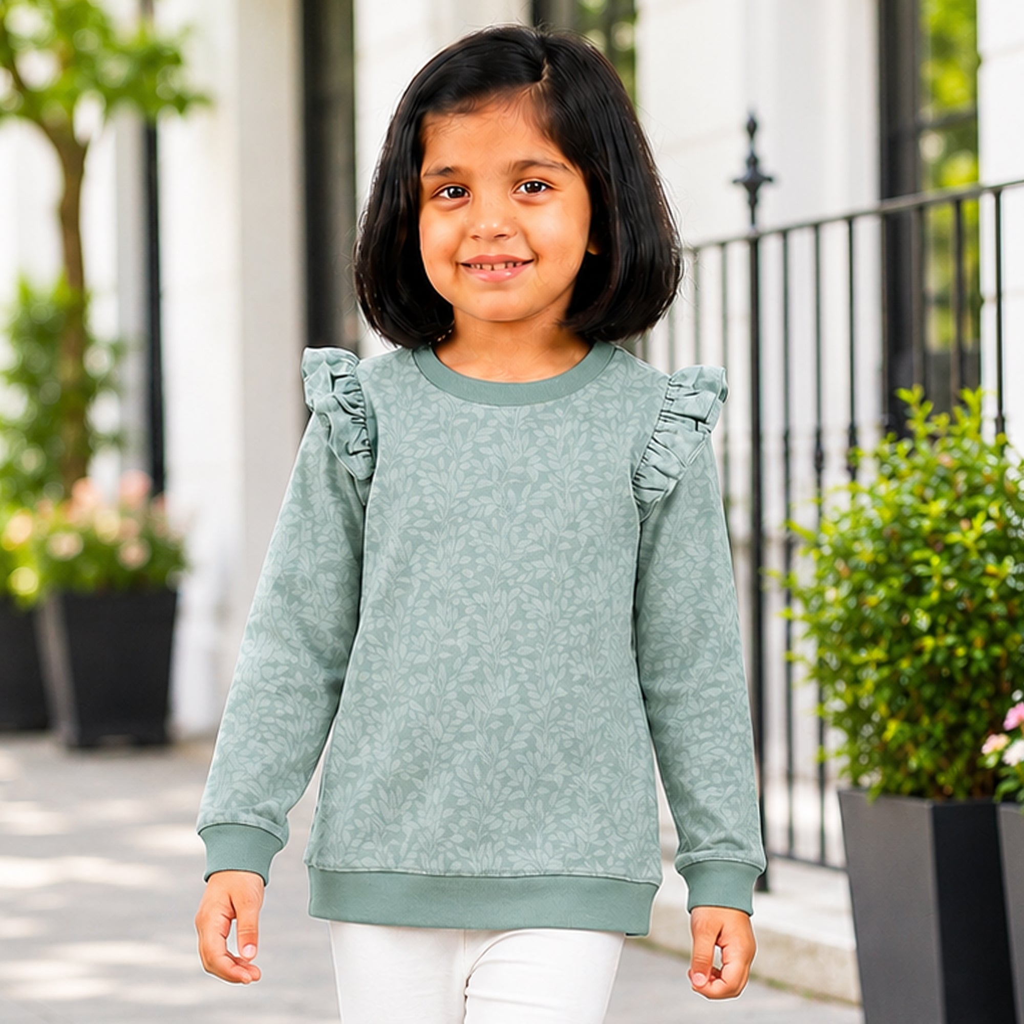 Sweater T-shirt - Leaf Print