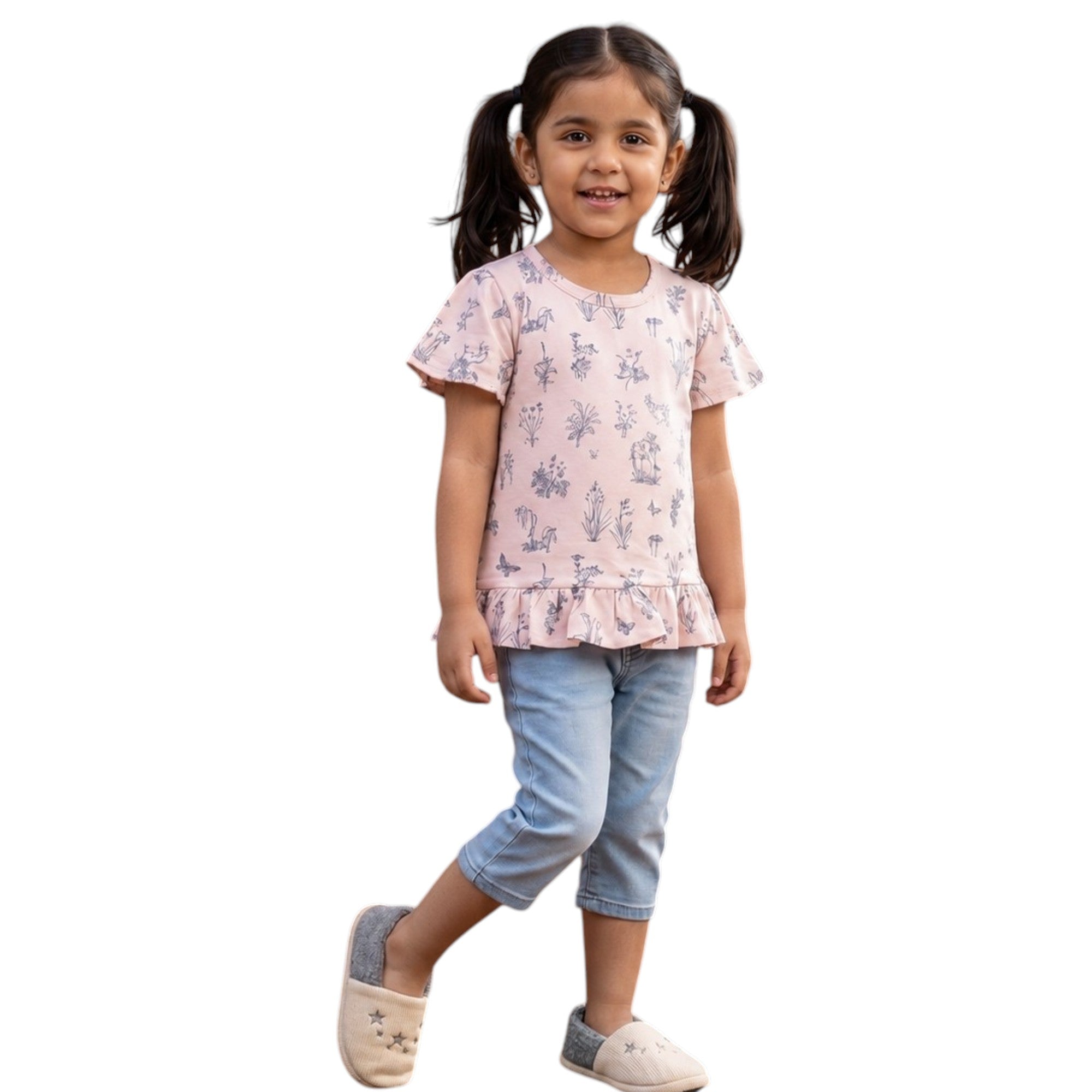 Girls T-shirt - Flower Aop