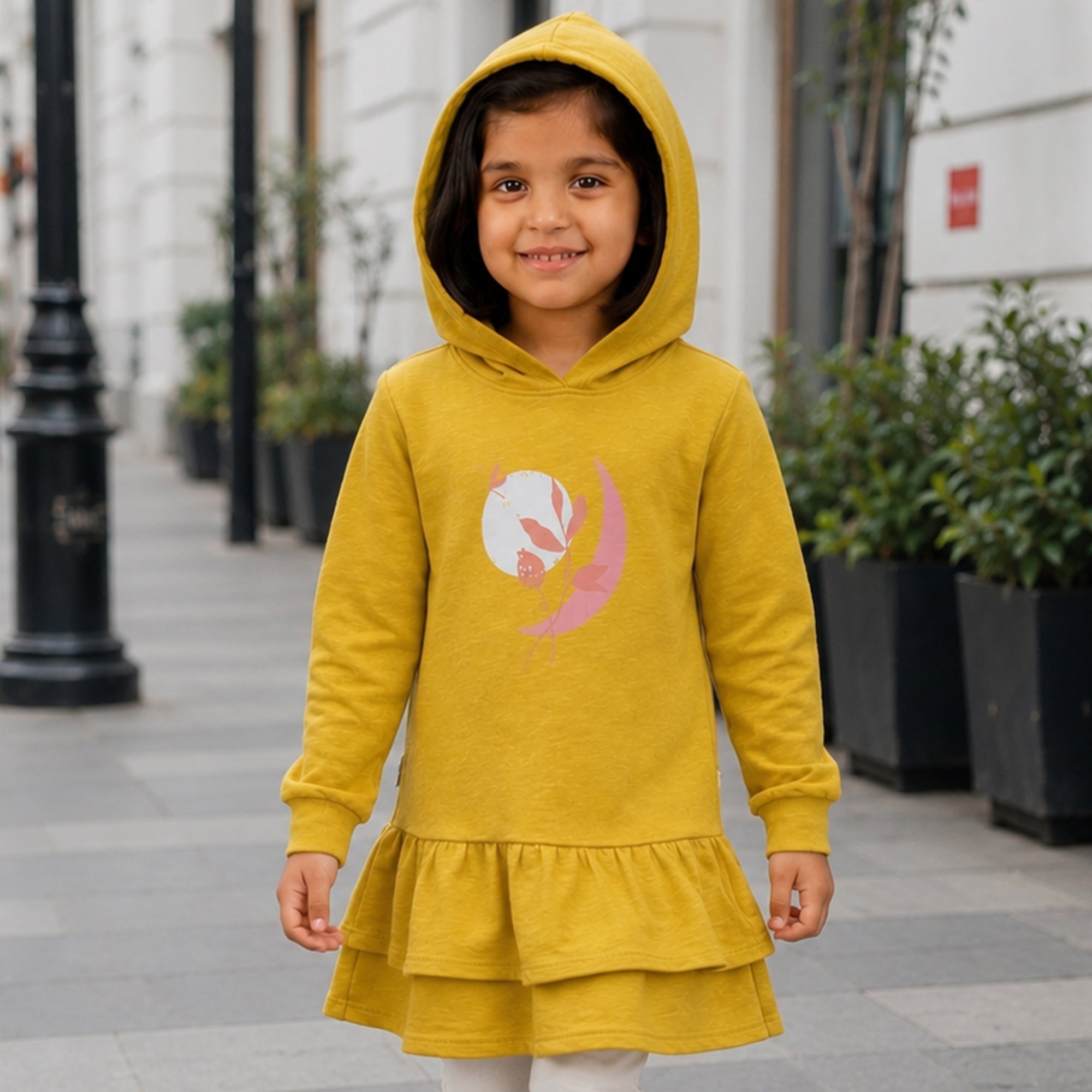 Yellow Hoodie - Chest Print