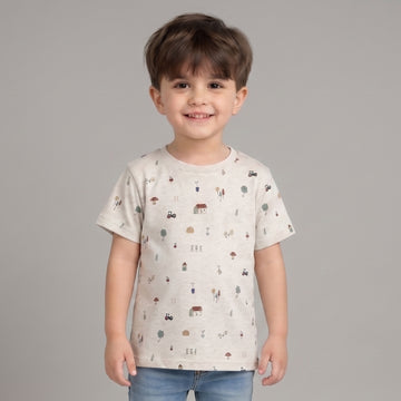 Farm House T-shirts - White Colour