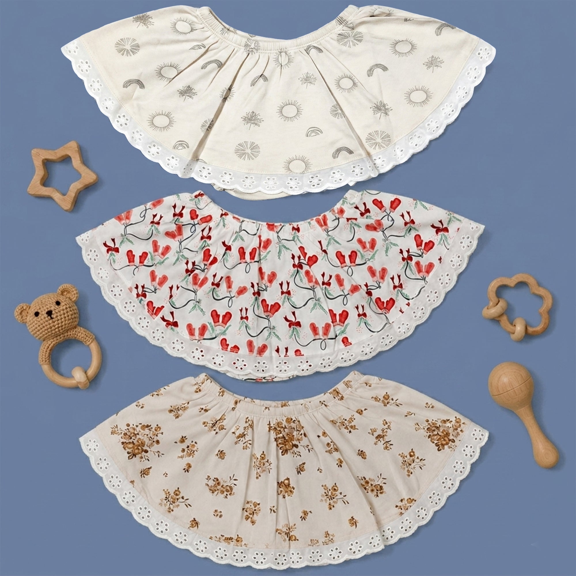 Skirt Bloomer - Sunprint /Mittens / Brown flower