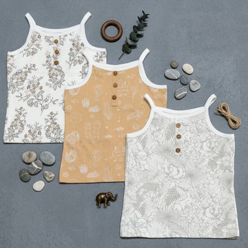 Grey Aop/Mermaid/Brown Flower