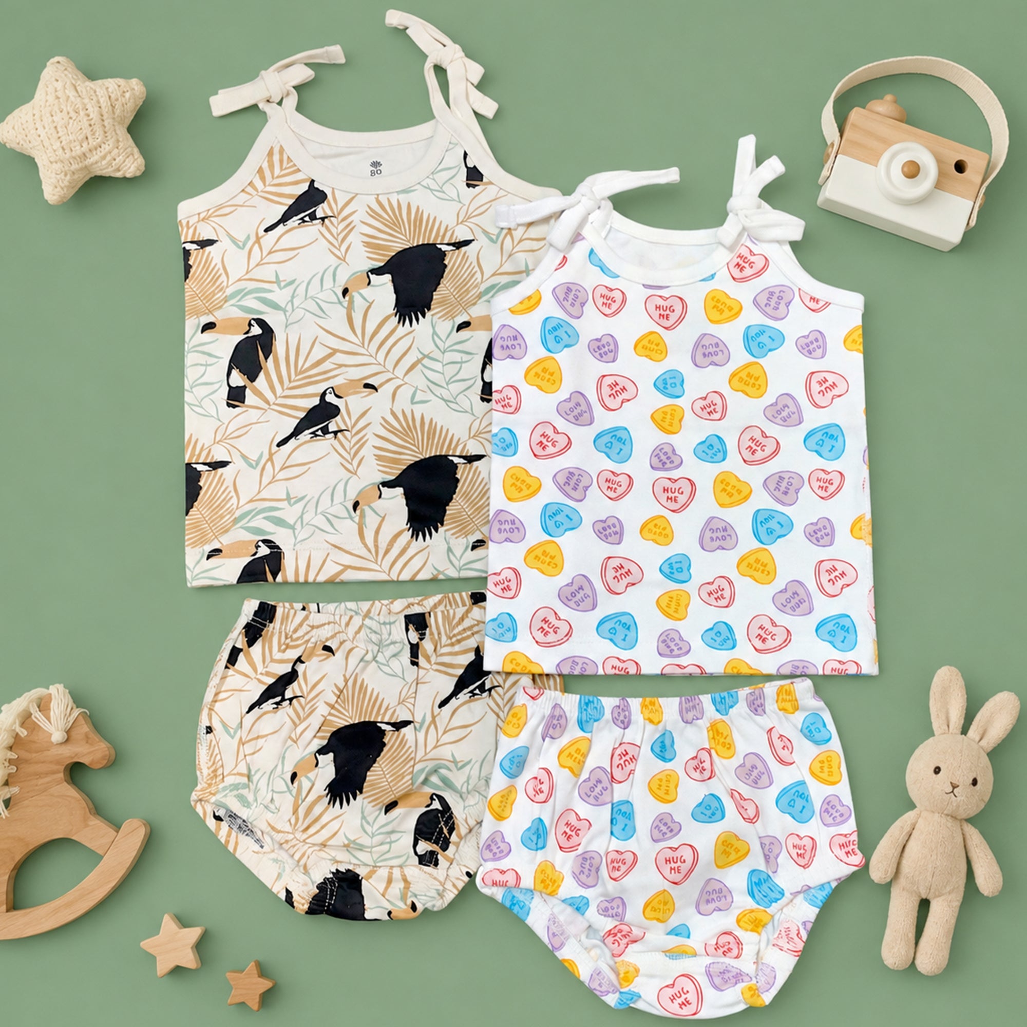 Knotted Jablas - Crew Print/Candy Heart