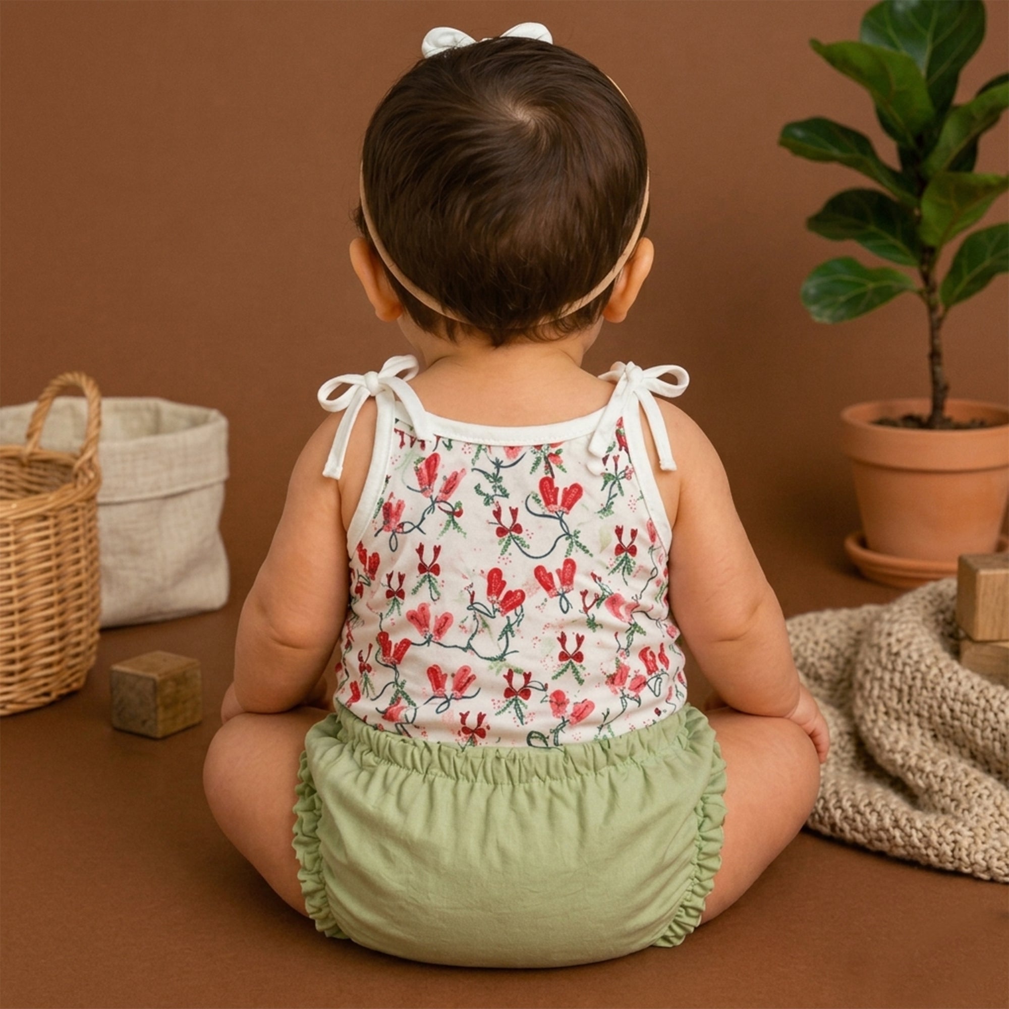 Knotted Jablas - Mittens And Brown Flower