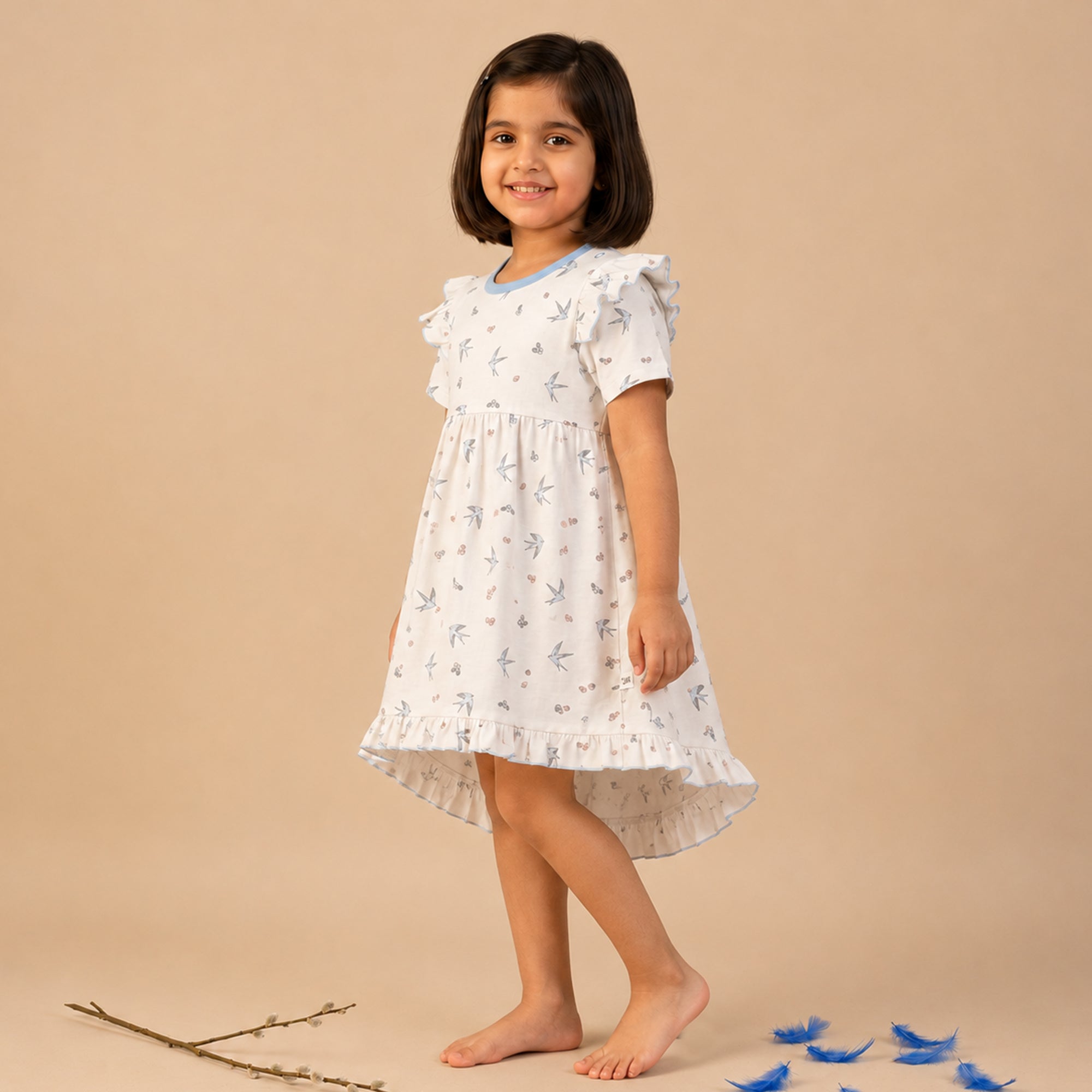 Scatter Dress - Sparrow Print