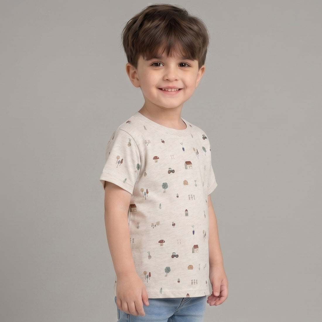 Farm House T-shirts - White Colour
