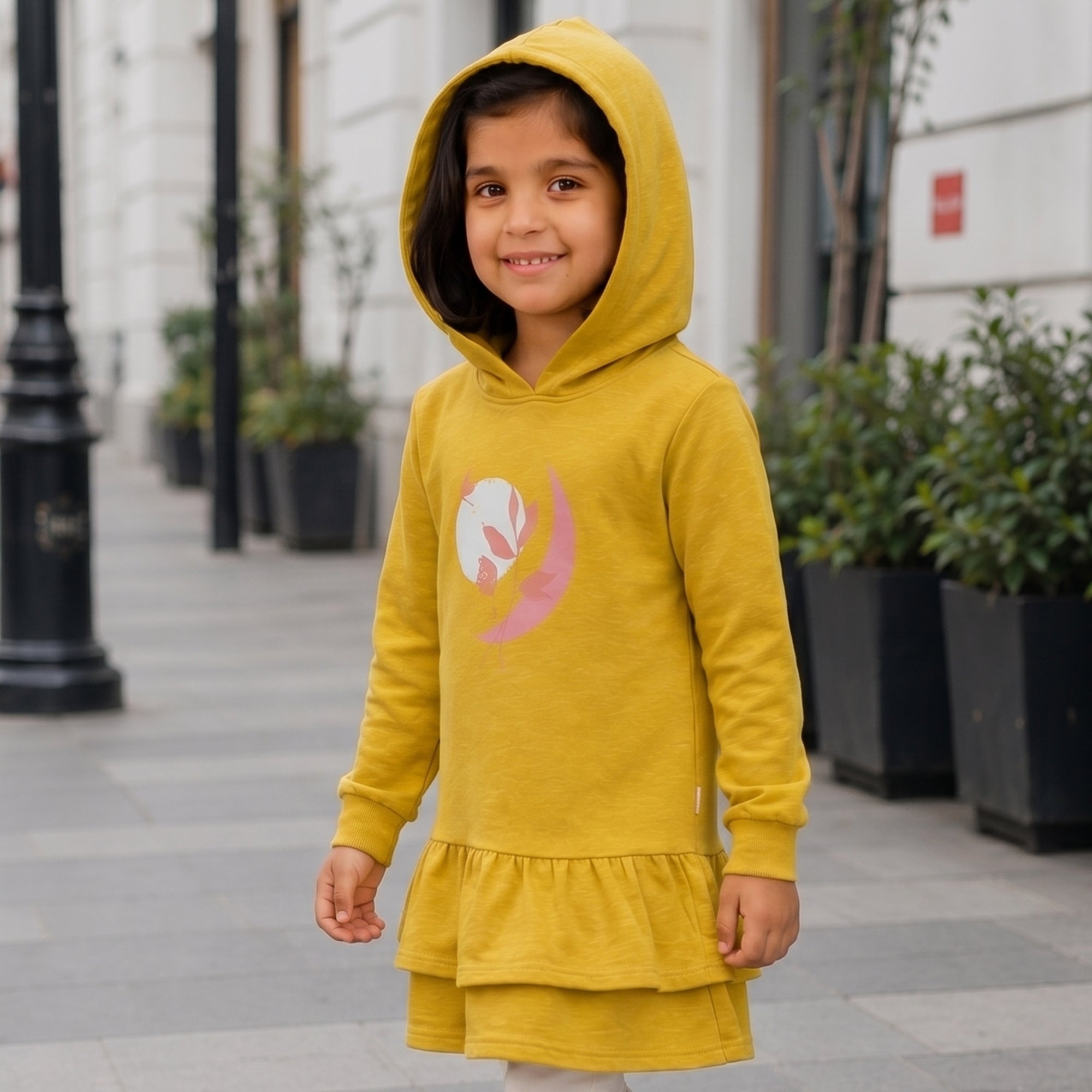 Yellow Hoodie - Chest Print