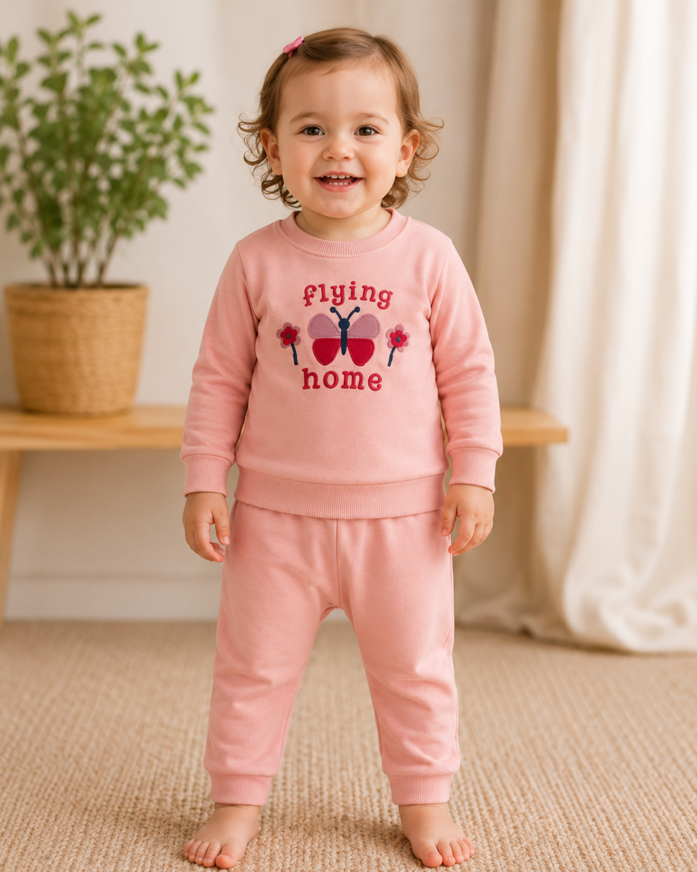 Butterfly Print Sweater T-shirt And Pant