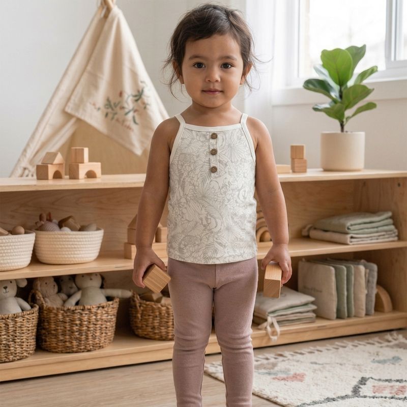BROWN BASE WIHTE LEAF, ASH FLOWER GIRLS VEST