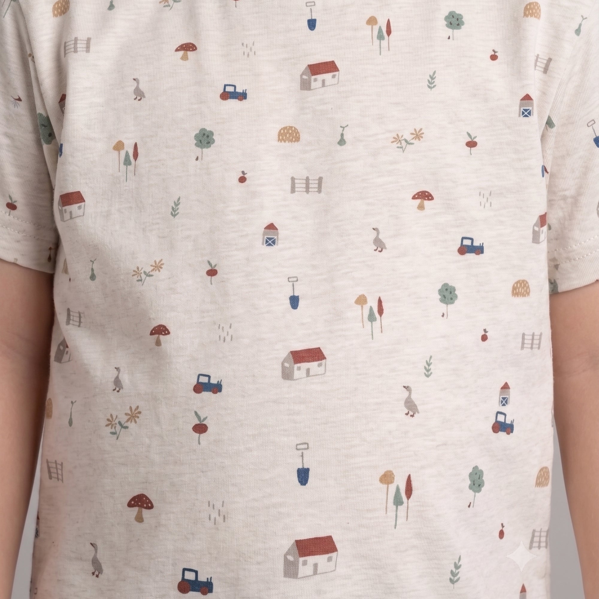 Farm House T-shirts - White Colour