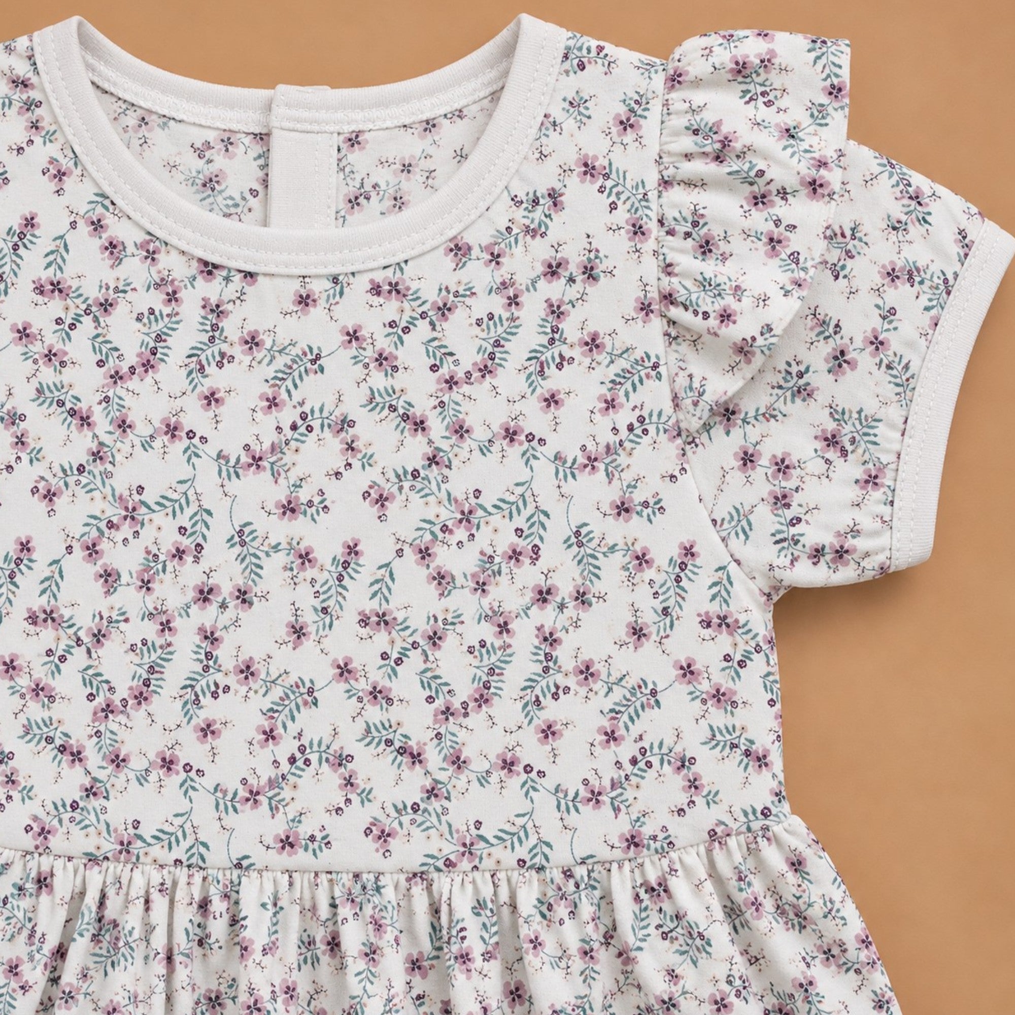 White BASE Violet Flower - Animal Print