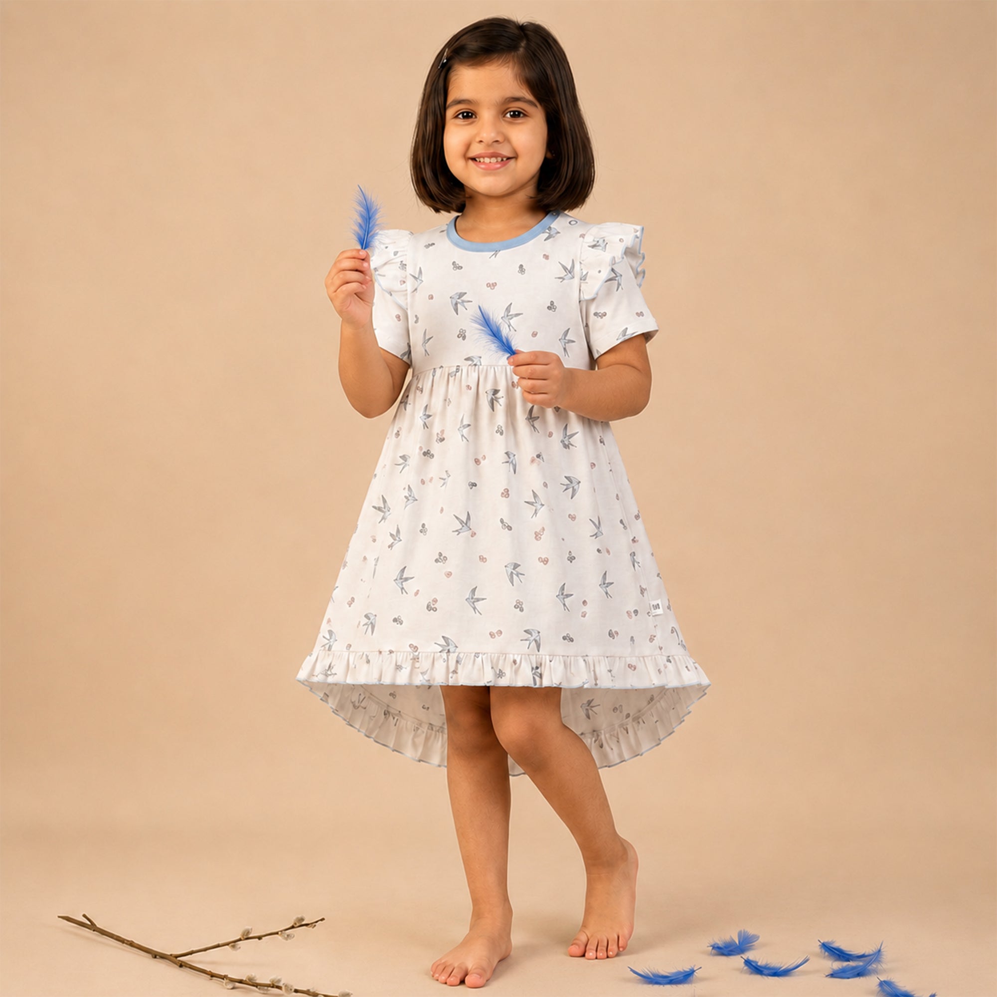 Scatter Dress - Sparrow Print