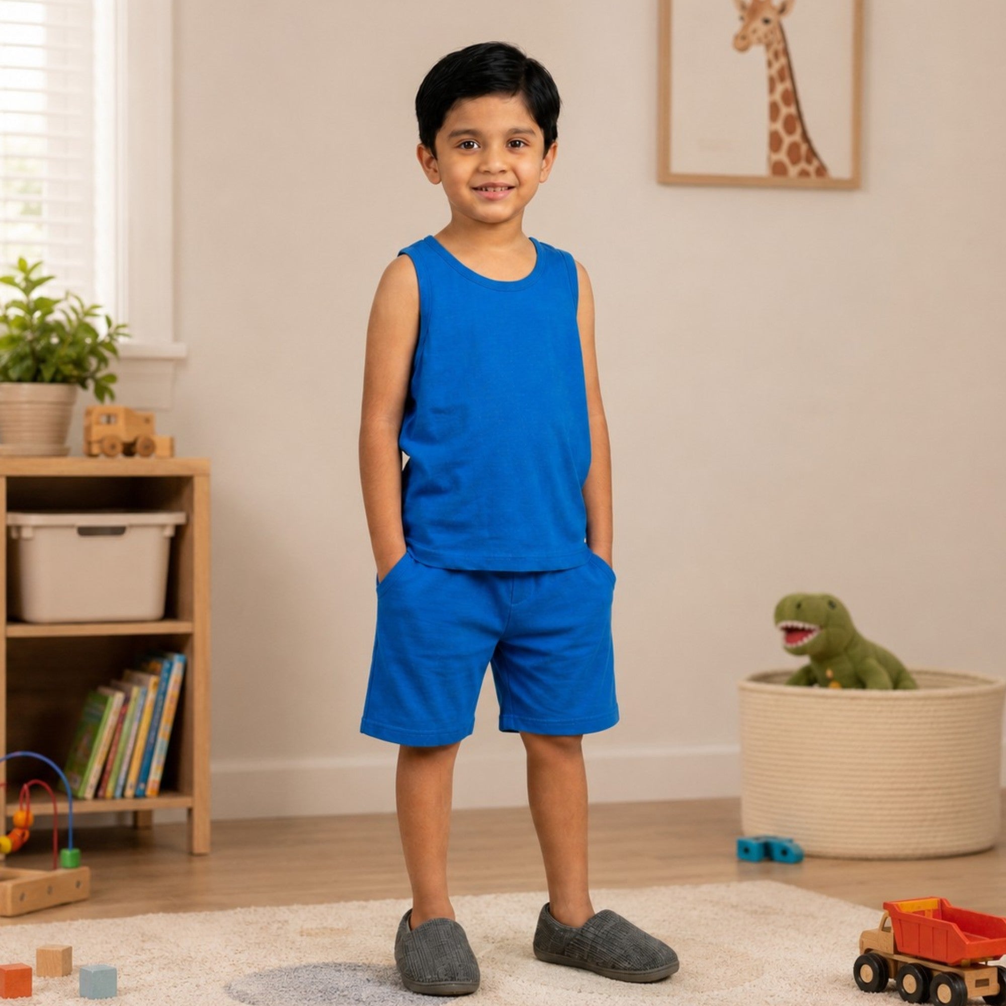 Vest & Shorts - Plain Colour