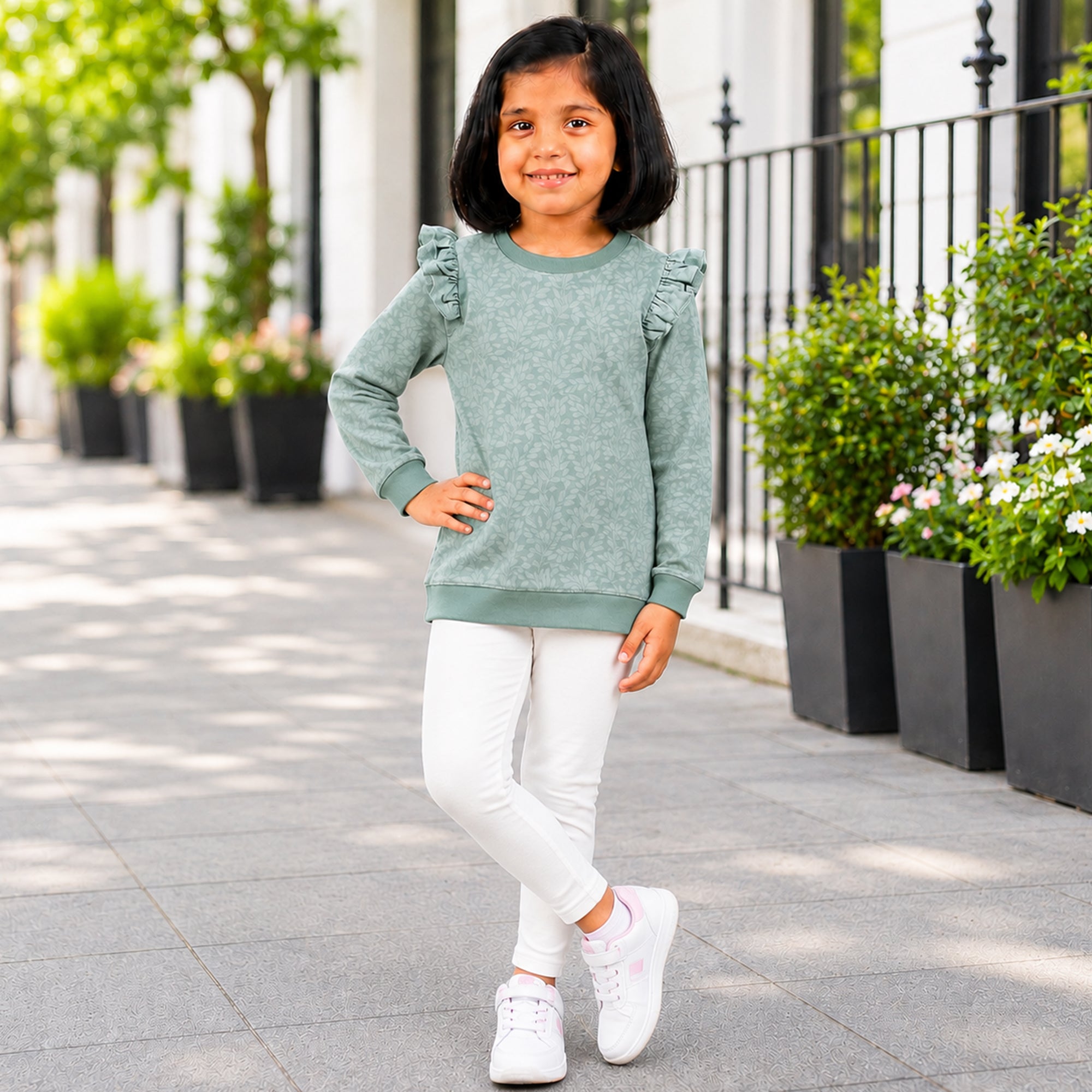 Sweater T-shirt - Leaf Print