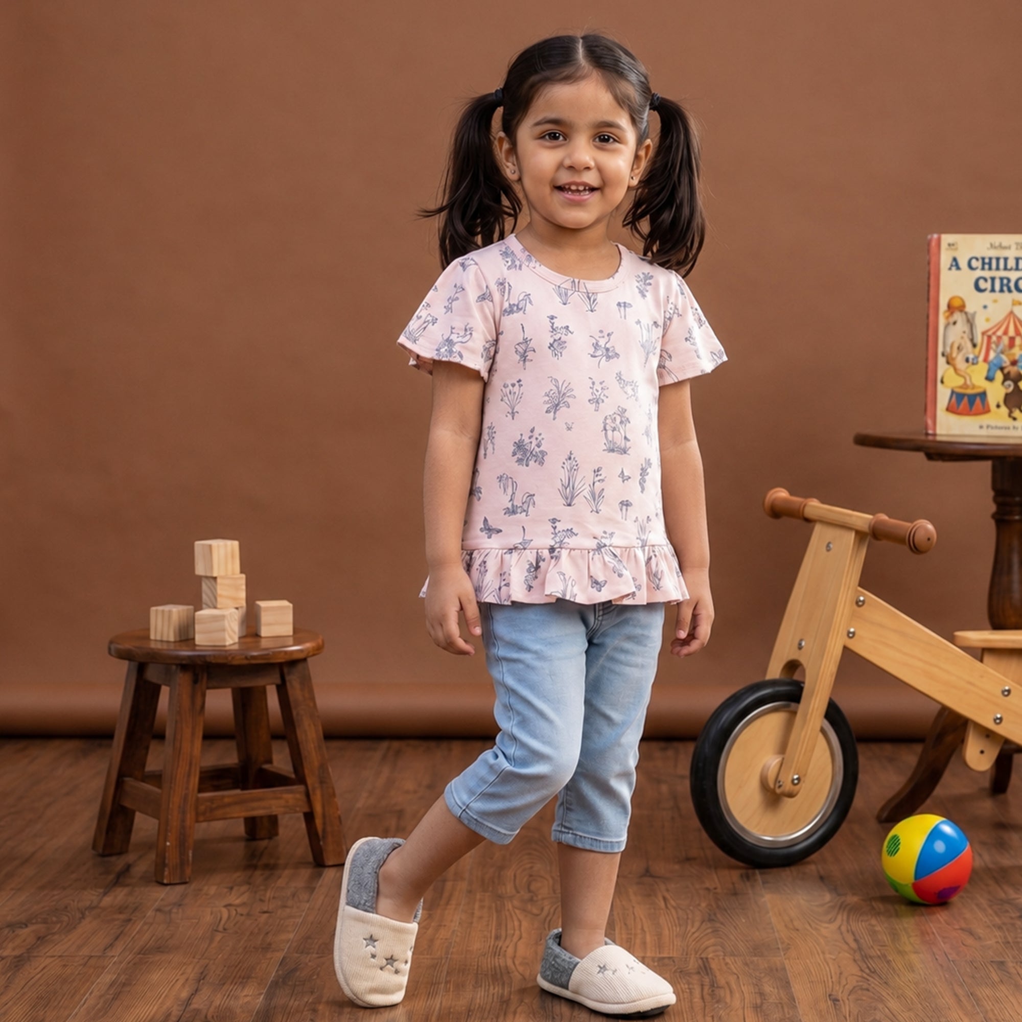Girls T-shirt - Flower Aop