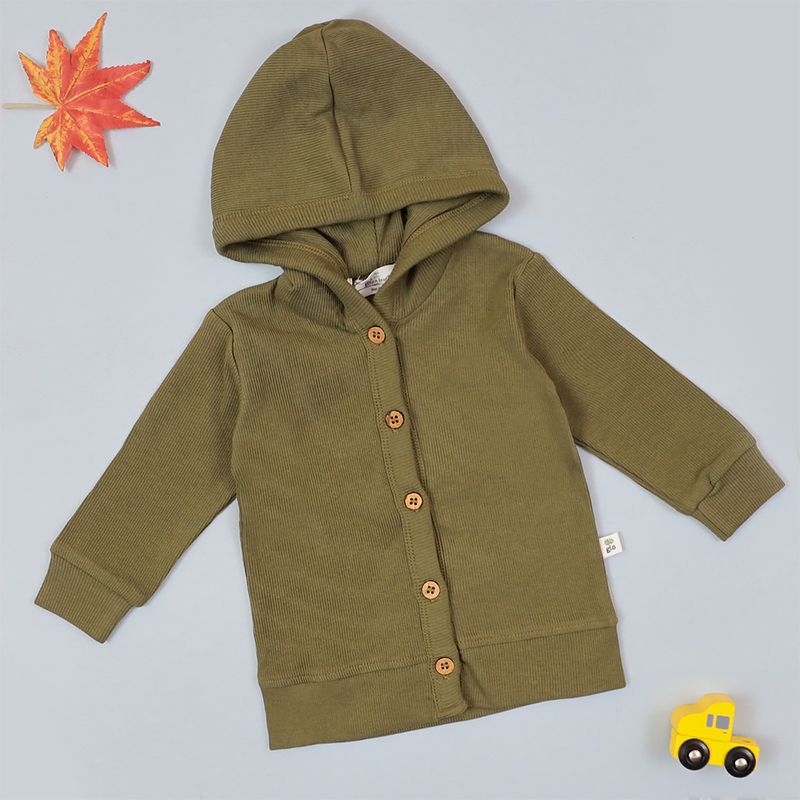 Green Button Hooded