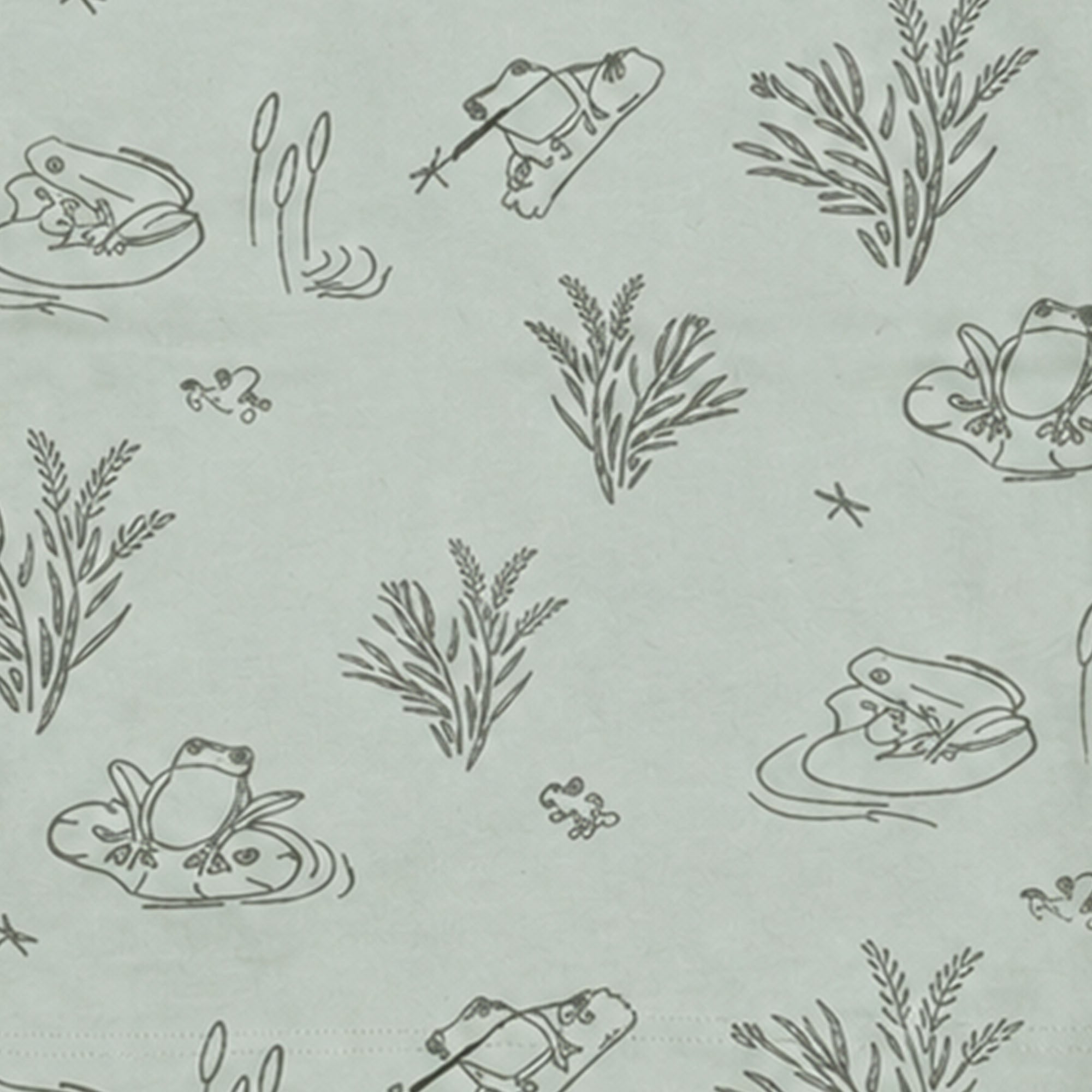 Knotted Jablas - Frog Print/White Base Pink Flower