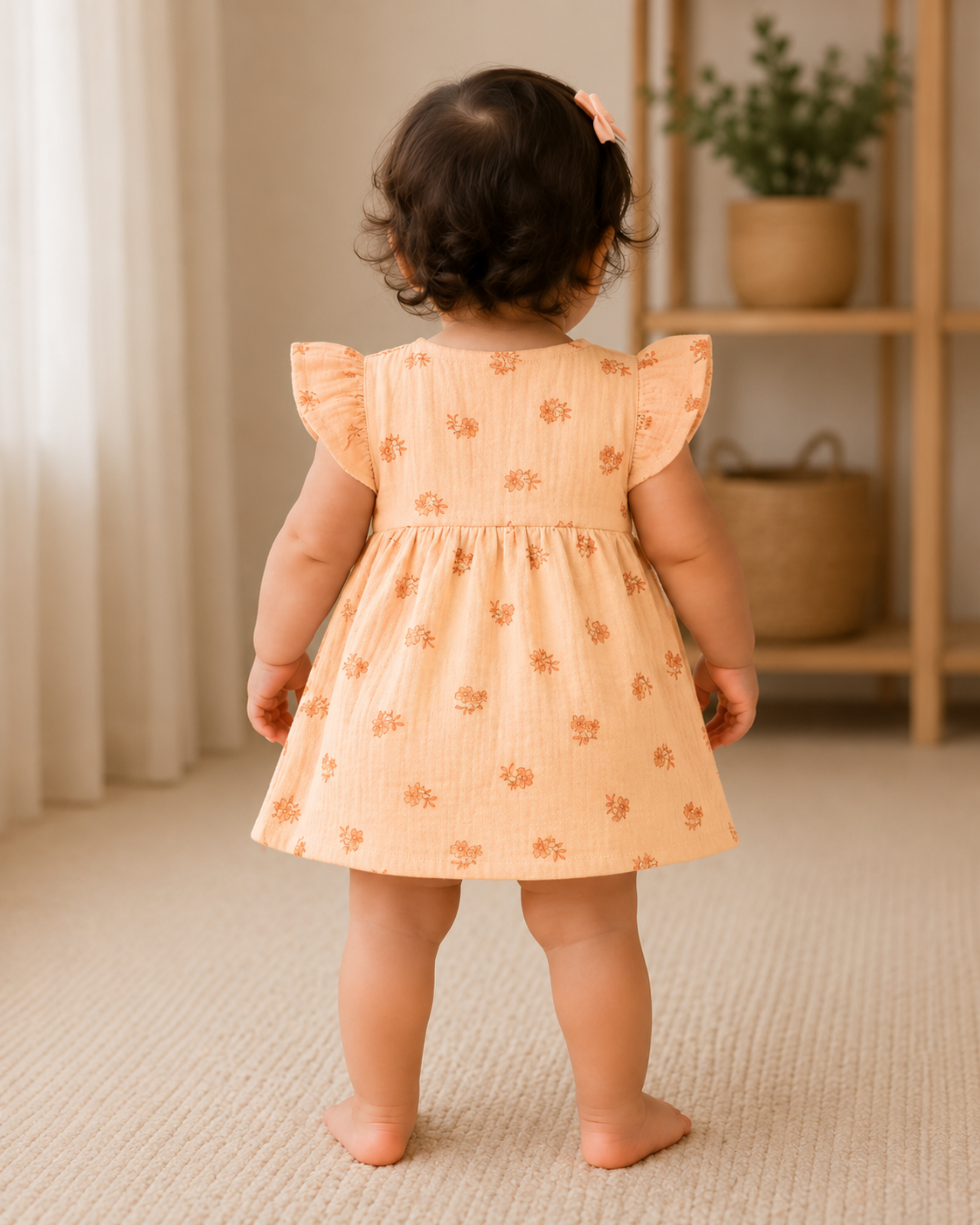 Dusty Rose  Muslin Sleeveless Dress With Bloomer
