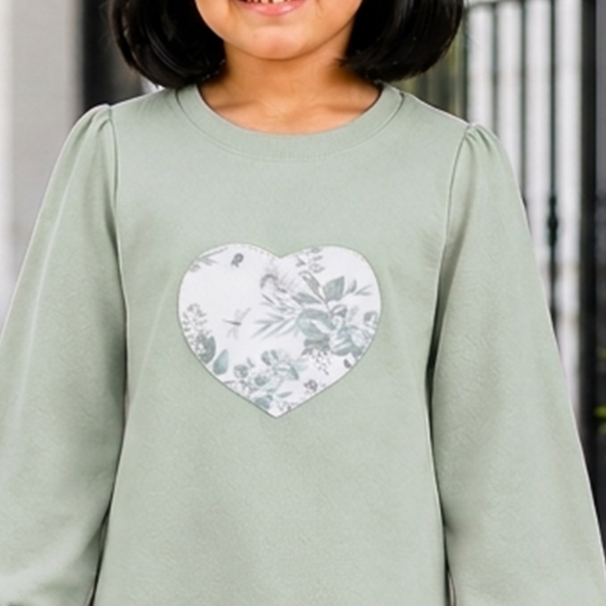 Rib Dress - Heart Print Dress