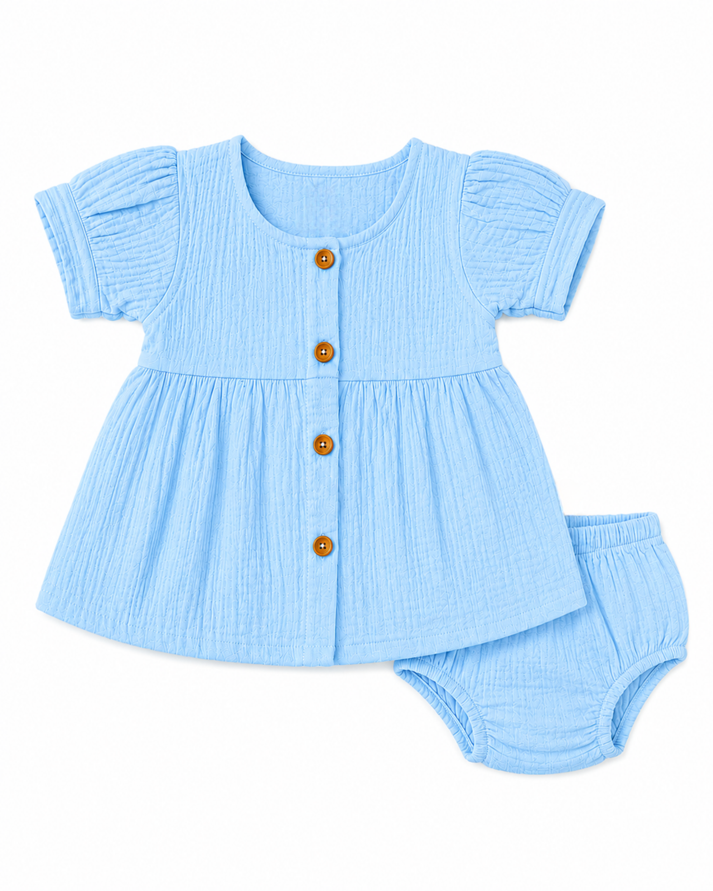 Half Sleeve Dress With Bloomer
