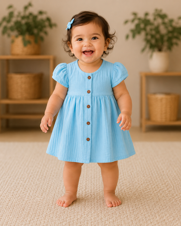 Half Sleeve Dress With Bloomer