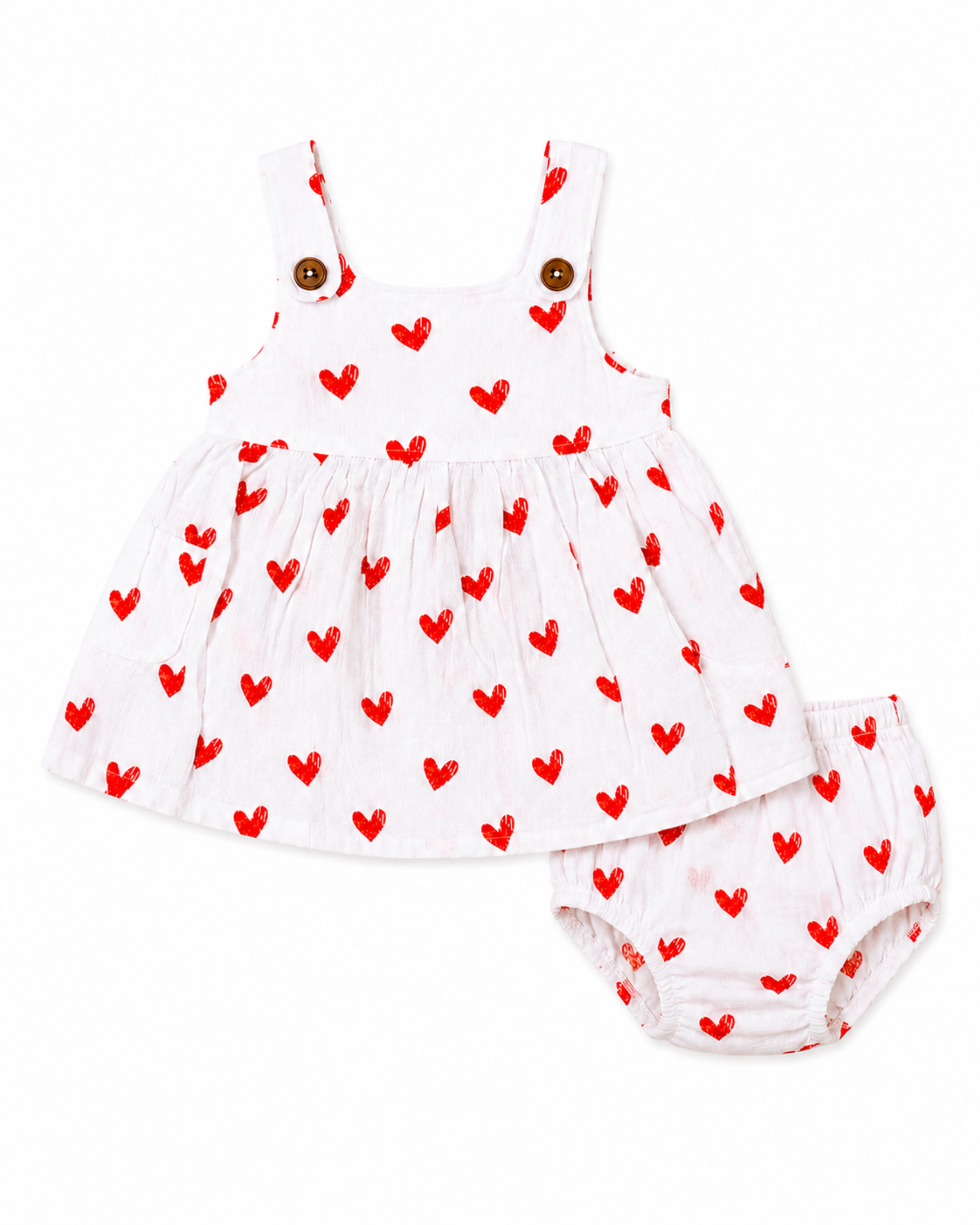 Red Heart Dungree Dress