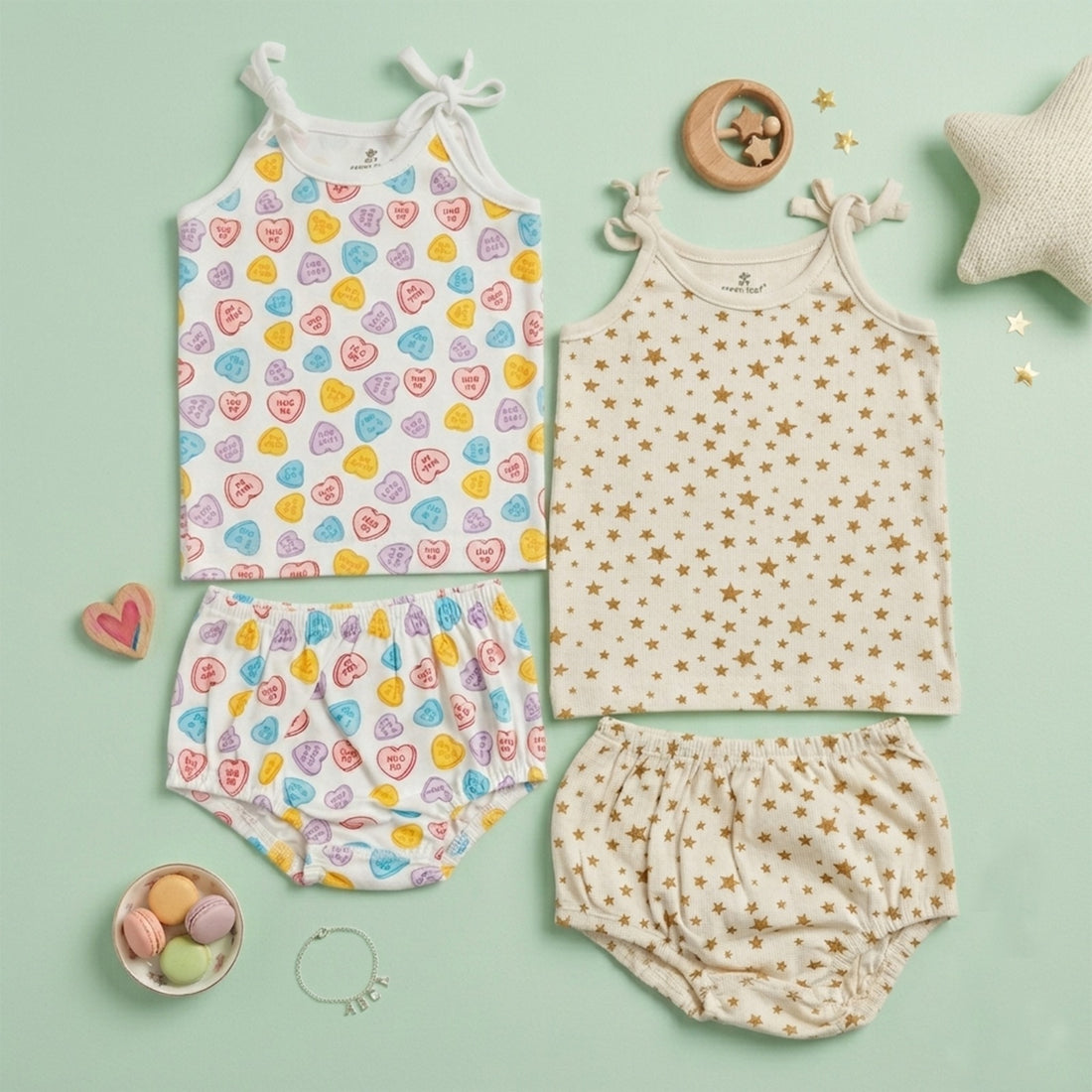 Knotted Jablas - Candy Heart/ Star Print
