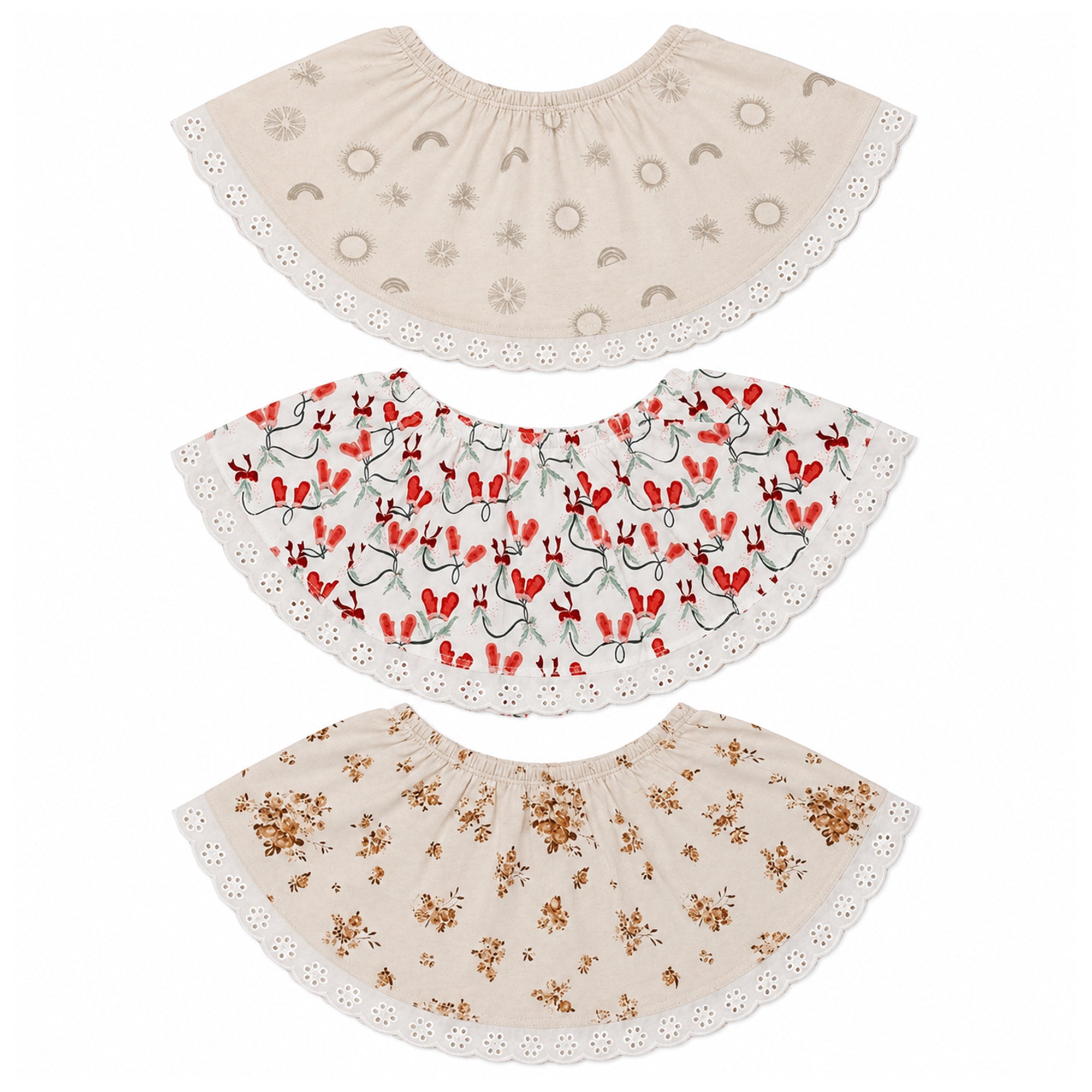 Skirt Bloomer - Sunprint /Mittens / Brown flower