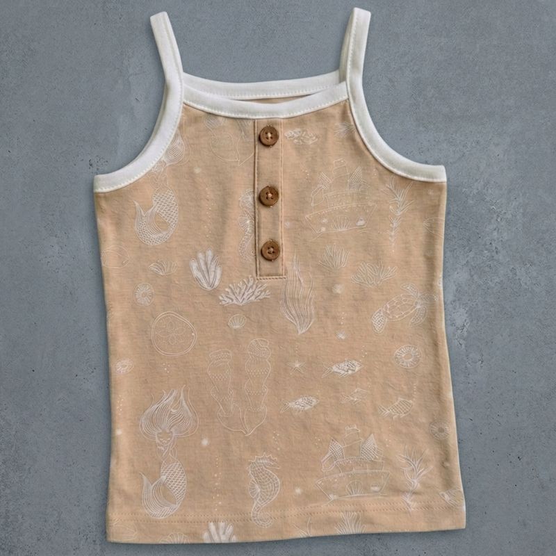 BROWN BASE WHITE LEAF,HALF WHITE BASE BROWN LEAF, MITTONS AOP VEST
