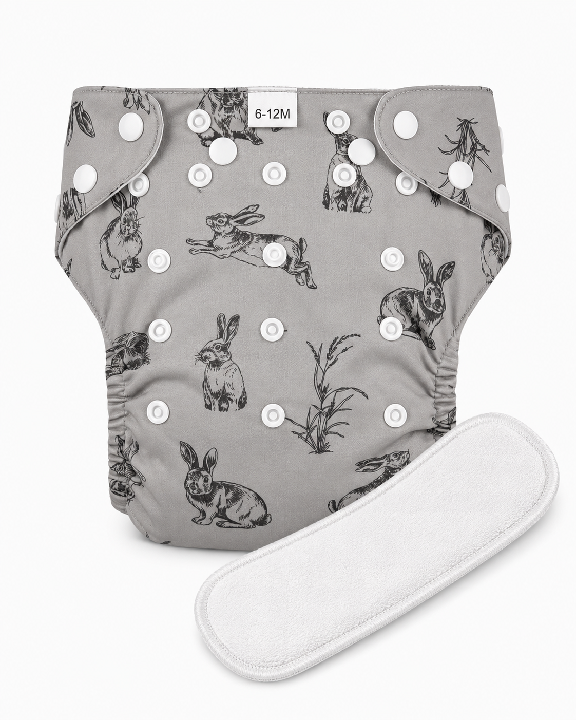 Washable Baby Diaper with Detachable Pad