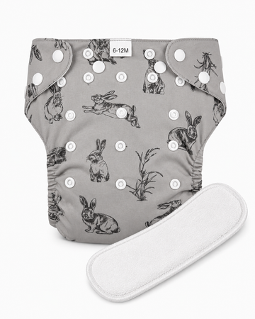 Washable Baby Diaper with Detachable Pad