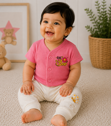 Baby Half Sleeve Front Open Vest