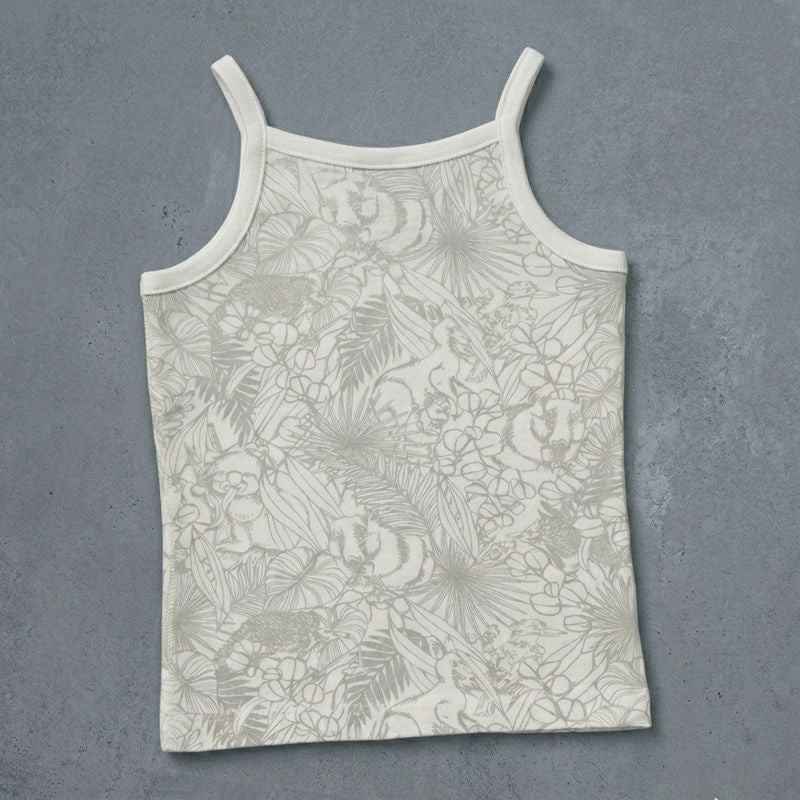 BROWN BASE WHITE LEAF,HALF WHITE BASE BROWN LEAF, MITTONS AOP VEST