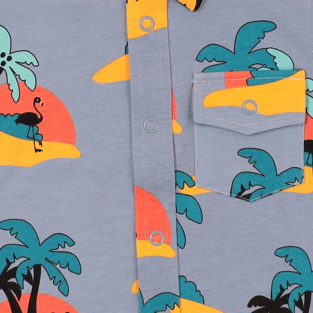 COCONUT TREE FRONT OPEN SHIRT