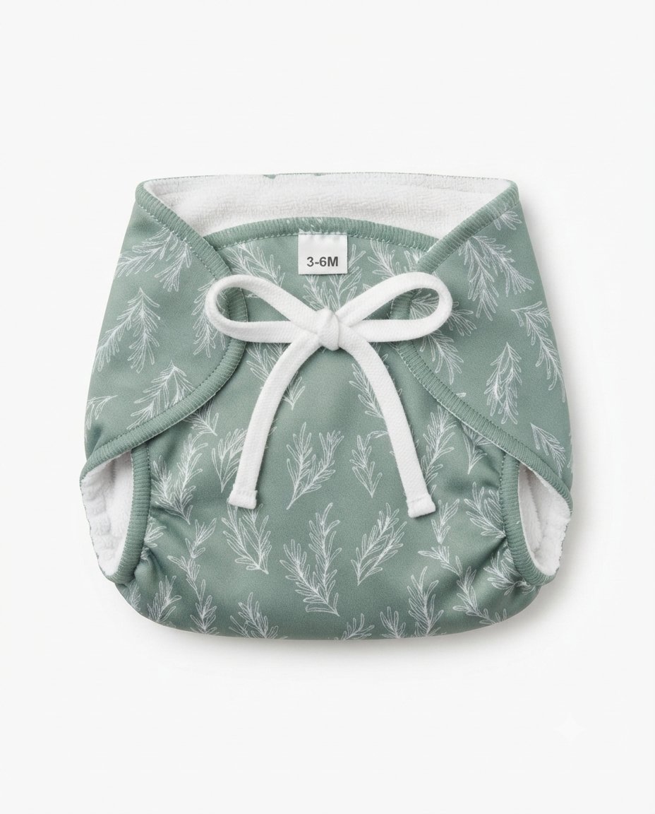 Baby Reusable Diaper Nappy with White Knot | Washable & Soft