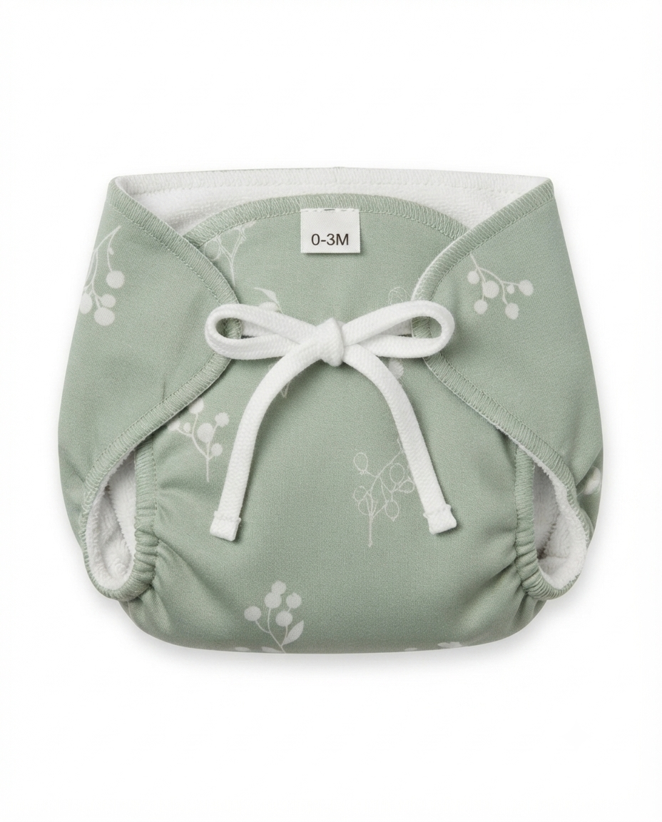 Baby Reusable Diaper Nappy with White Knot | Washable & Soft