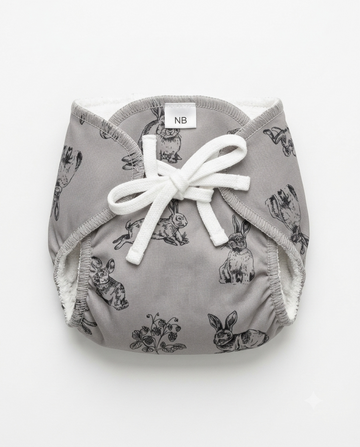Baby Reusable Diaper Nappy with White Knot | Washable & Soft | Unisex
