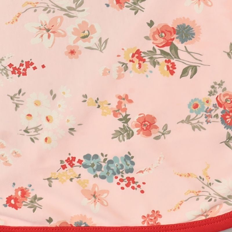 FLOWER PRINT HOOD-BLANKET