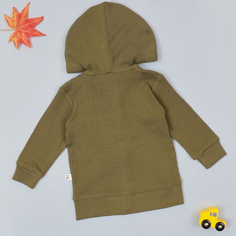 GREEN BUTTON HOODED