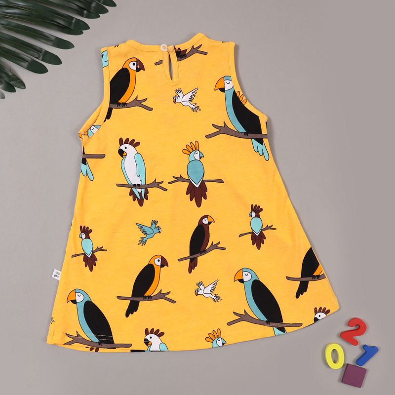 Yellow BASE Parret Sleeveless  Frock