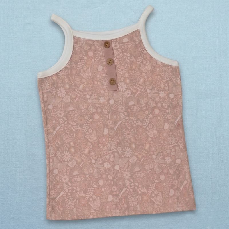 BROWN BASE WIHTE LEAF, ASH FLOWER GIRLS VEST