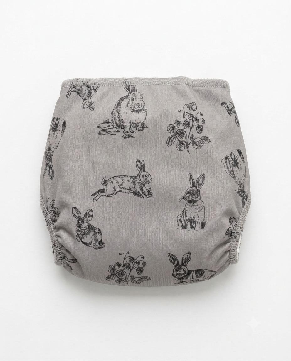 Baby Reusable Diaper Nappy with White Knot | Washable & Soft | Unisex