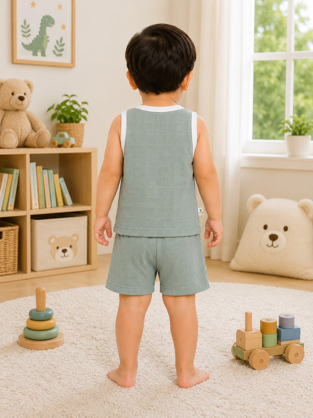 Muslin Co-ords |  Vest And Shorts Set | sleeveless