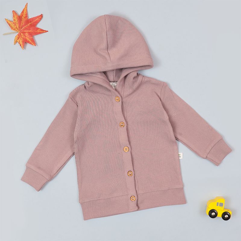 VIOLET  BUTTON HOODED