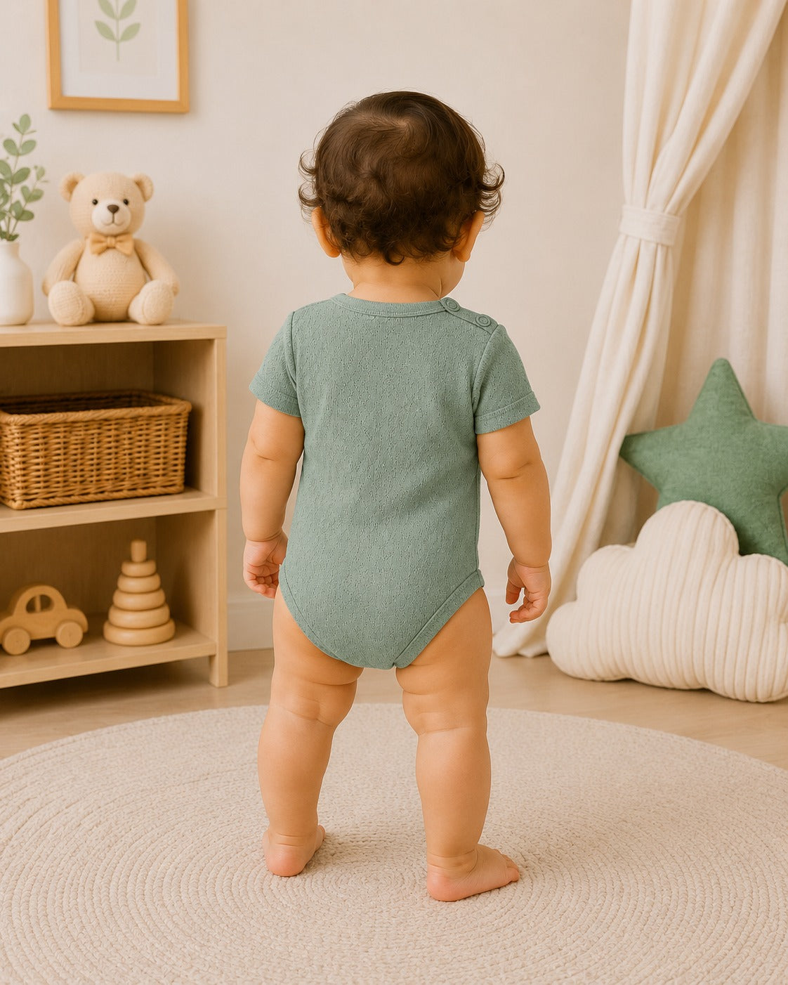 Pointelle | Bodysuit | Unisex | Short Sleeve